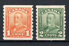Kanada 19228 1c Und 2c Spule Briefmarken Sg 286-87 Mlh