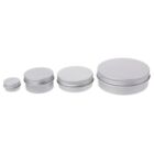 5-120ml Empty Aluminium Cosmetic Jar Silver Tin Container Round Box with Lid