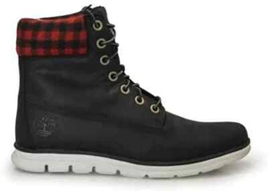 Hombres Timberland 6 Pulgadas Cuña Negro Cuadros Botas A14Q7 (Reino Unido-8) Ex-Pantalla - Imagen 1 de 5