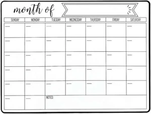 Magnetic Dry Erase Calendar for Refrigerator Whiteboard for Organising Your Week - Picture 1 of 8