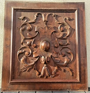 22" French Antique Architectural Salvage Panel Door Solid Oak - Picture 1 of 5