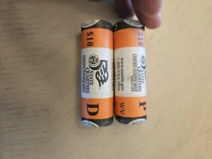 2005 P & D WEST VIRGINIA QUARTER ROLL'S - UNCIRCULATED US MINT BANK WRAPPED ROLL - Picture 1 of 3