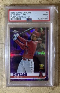 2019 Topps Chrome Purple Refractor #1 Shohei Ohtani /299 PSA 9 Mint Rookie Cup - Picture 1 of 2
