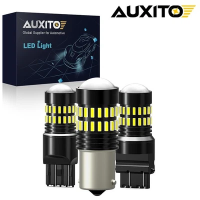 AUXITO 3157 3156 LED Turn Signal Brake Light Bulb CANBUS Anti Hyper Flash Red - Image 1 of 4