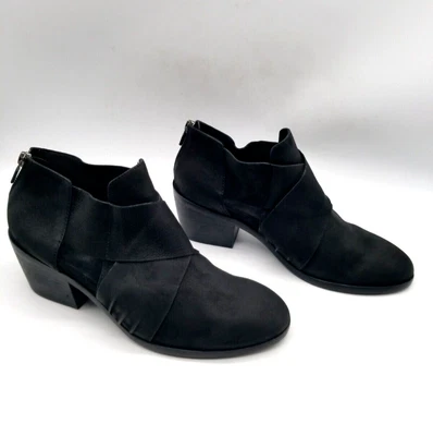 Botines Eileen Fisher para mujer de cuero negro Walt Cross recortados 8,5 Foto 1 de 4