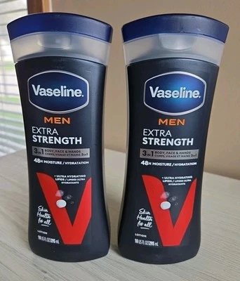 Pair Of Vaseline Men Extra Strength 3 In 1 Lotion  10 fl oz New - Image 1 of 2
