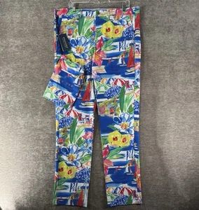 Polo Golf Ralph Lauren Tailored Fit Pants Mens 36x34 Floral Riviera Yachting NWT - Picture 1 of 10
