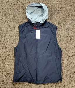 $1095 New Luciano Barbera Full Zip Vest HOOD Men's MEDIUM EU 50 Black Wool Blend - Picture 1 of 7