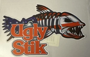 SHAKESPEARE LICENSED UGLY STICK BOAT RODS FISHING BOX  STICKERS 13 X 8cm - Picture 1 of 1