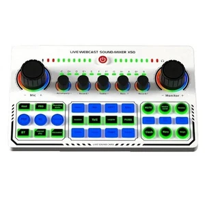 X50 Live Sound Card Audio Mixer Recording Desktop Singing BT OTG Digital8932 - Photo 1/10