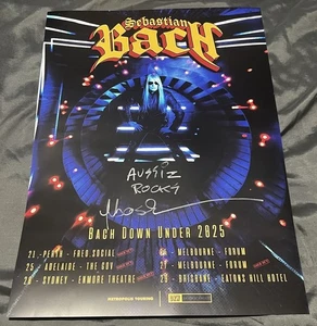 2025 Sebastian Bach Hand Signed  Australia Tour Poster Lithograph Skid Row New - Bild 1 von 15