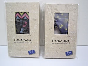 Canacana Bow Tie & Pocket Square Set Boys 8-10 Years Lot of 2 - Picture 1 of 2