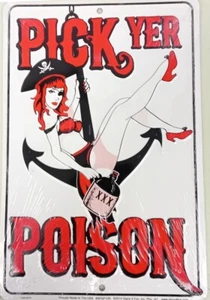 Pick Yer Poison lustiges Aluschild 305mm x 205mm - Bild 1 von 1