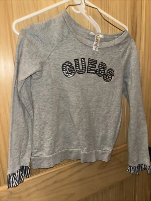 Linda camisa de manga larga Guess Kids talla grande (14) detalles de lentejuelas Foto 1 de 3