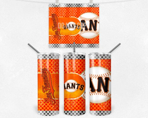 20oz San Francisco Giants MLB Baseball tumbler with box lid and straw Cover