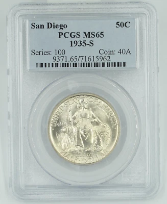 1935-S PCGS MS65 San Diego Blast White - Image 1 of 3