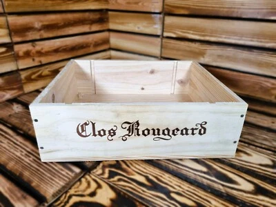 3 x Wood Wine Boxes Crates - Ideal Office Storage Drawer Organiser Paper Trays - Image 1 of 4