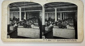 Stereoview Sears, Roebuck & Co. No. 12 Mail Packing Section Shipping Dept. *S058 - Picture 1 of 4