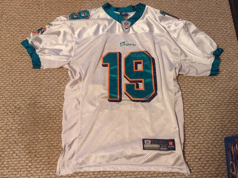 Brandon Marshall Miami Dolphins Reebok White Stitched Jersey size 48 Men's Cover