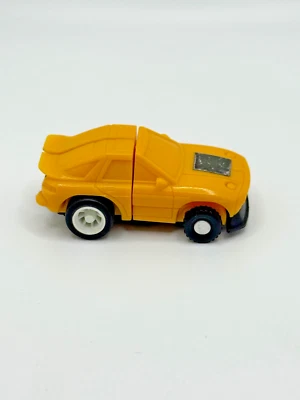 VINTAGE 1984 HASBRO TRANSFORMERS G1 MINI-SPIES FX-1 YELLOW PORSCHE ACTION FIGURE - Image 1 of 4