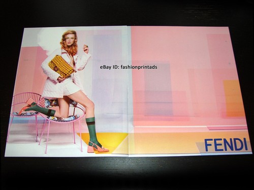 ANNUNCIO STAMPA FENDI 6 pagine primavera 2020 RIANNE VAN ROMPAEY JING WEN NICK KNIGHT