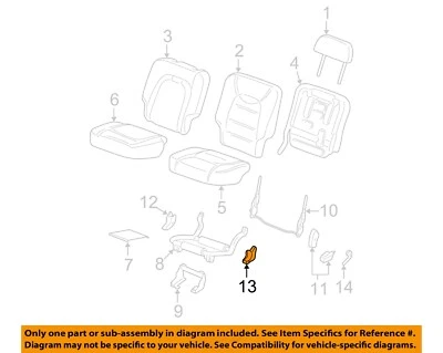 Ford OEM 02-05 Explorer Asientos Pistas Componentes Asiento Trasero-Cubierta 3L2Z7861348CAD Foto 1 de 2