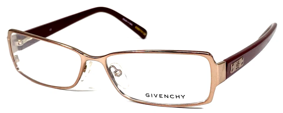 Marco de gafas GIVENCHY VGV242 COL.A15 NOS Italia dorado/borgoña 54-14-135 Foto 1 de 4