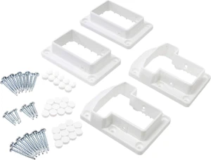 Vinyl Fence Railing Deluxe Bracket Kit- 2 Sets | Vinyl Fence Brackets | T- Top B - Picture 1 of 6