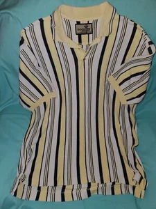 DOCKERS GOLF Khakiware Polo Shirt Mens XL 100% Cotton Stripe USA Made - Picture 1 of 4