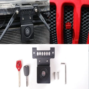 Aluminum Alloy Lid Lock Automatic Springback Anti-theft For Jeep Wrangler JL 18+ - Picture 1 of 12