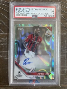 2021-22 Topps Cromo UCL - Autografi Cromati Aqua Lava CA-LE Rafael Leao - Foto 1 di 1