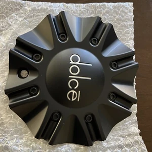 Dolce Wheels Flat Black Custom Wheel Center Cap Caps # 829-2295-CAP - Picture 1 of 5
