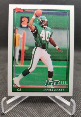 1991 Topps #480 James Hasty New York Jets Football Card - Image 1 of 2