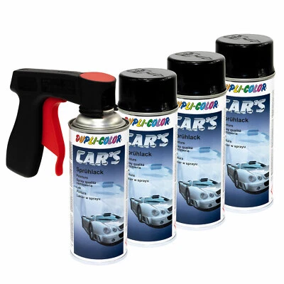 Lackspray 3x 400ml Sprühlack Lack Spray Dupli schwarz glänzend mit Pistolengriff - Bild 1 von 4