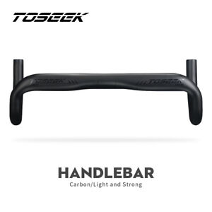 TOSEEK Full Carbon Fiber Bicycle Handlebar Road Bike Drop Bar 380/400/420/440mm
