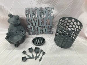 5 Piece Kitchen Set - Gray Plastic Storage Containers & Kitchen Accessories - Picture 1 of 6