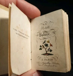 ANCIEN LIVRE MINIATURE " LA PETITE VOLIÈRE A PARIS "DEBUT XIX MARCILLY PARIS - Foto 1 di 20