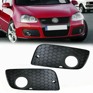 Front Grills Bumper Fog Lights Cover Lamp Frame Trim For VW Golf GTI MK5 06-09 - Picture 1 of 10