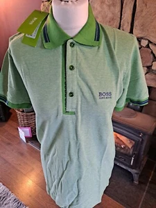 Hugo Boss Paule 4 Polo Shirt Green Size S BNWT RRP £115 - Picture 1 of 11