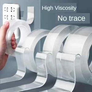 3 PCS Double Sided Tape Traceless Washable Adhesive Invisible Nano Gel 10FT - Picture 1 of 10