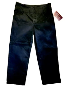 Gloria Vanderbilt Women’s Amanda Stretch Jean Slimming Black Capri Pant Size 6 - Picture 1 of 5
