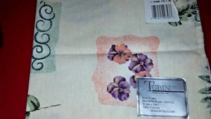 4 tovaglioli Pansy felce bianco panna stampa cotone 17" x 17" mq Tobin - Foto 1 di 3