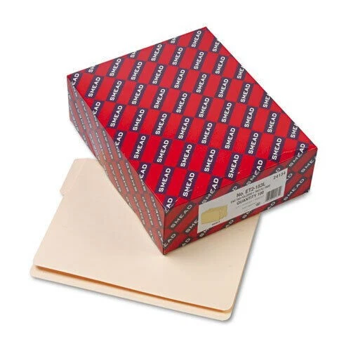 Smead 24134 End Tab File Folders, 1/3 Cut Tabs, Letter Size, 100/BX, Manila - Image 1 of 1