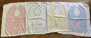 Carol Eldridge Nursery Fabric Sheep Bunny Yellow Pink Blue Baby Bibs Storytime - Picture 1 of 6