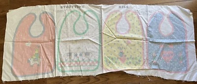 Carol Eldridge Nursery Fabric Sheep Bunny  Yellow Pink Blue  Baby Bibs Storytime - Image 1 of 4