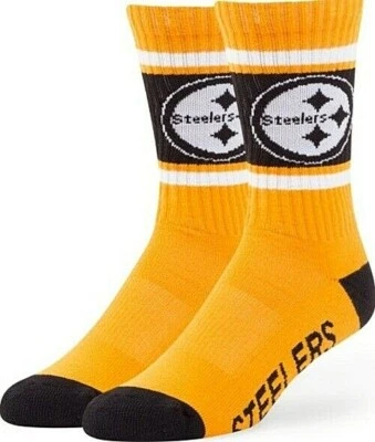 Pittsburgh Steelers NFL Para hombres '47 Plumero Informal Vestido Calcetines, 1 Par, Grandes Foto 1 de 2