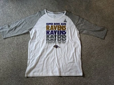 Женская футболка NFL Baltimore Raven's Nike длина 3/4 Super Bowl XLVII размер XL - Изображение 1 из 3