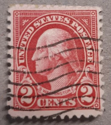 United States George Washington, wavy lines, 2c carmine  1923 issue. My ref B71 - Image 1 of 2