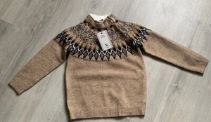 MÄDCHEN TU HÜBSCHER PULLOVER FLAUSCHIGER AUSSCHNITT FAIR ISLE WEIHNACHTEN WEIHNACHTSDESIGN 4-5 JAHRE NEU MIT ETIKETT - Bild 1 von 7