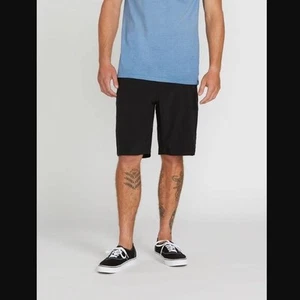 Volcom Big Boys Kerosene Hybrid Shorts Black 28 - Picture 1 of 5